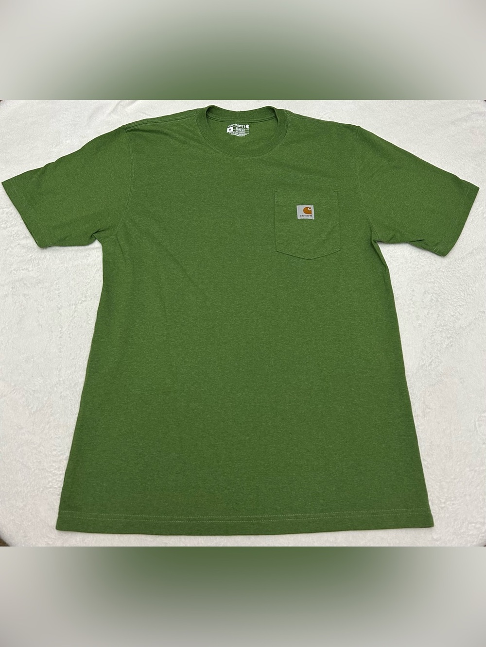 Carhartt Mens Green Heather Pocket T-Shirt Workwear Outdoor Utility Size Medium